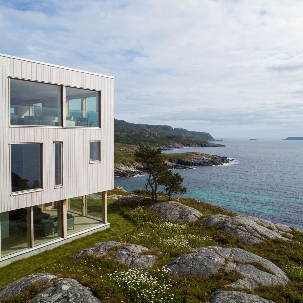 Moderne bolig ved kysten